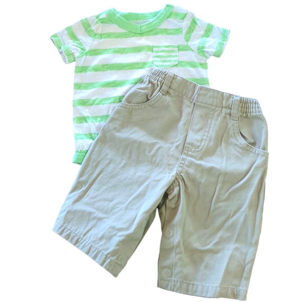 🍁2/$7🍁CHEROKEE Green White Khaki Outfit